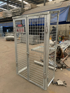 כלוב אחסון לגלילי גז עם דלת נעילה, ידידותי לסביבה, עמיד בפני ריקבון, צבוע באבקה, מטופל בלחץ טבעי, מחזיק ל-16 גלילים - Product Image 5