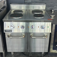 Cuisinière à gaz commerciale 4/6 brûleurs, style européen, en acier inoxydable, verticale, avec four à convection électrique