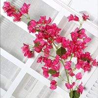 Fleurs en soie artificielles Bougainvillier, fleurs de prune triangulaires pour la décoration de mariage