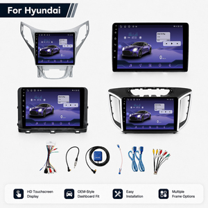 Cadre d'autoradio Android pour <span class=keywords><strong>Hyundai</strong></span>, lecteur multimédia de voiture, écran tactile, moniteur WiFi, GPS, stéréo, prise en charge de la caméra de recul - Product Image 1
