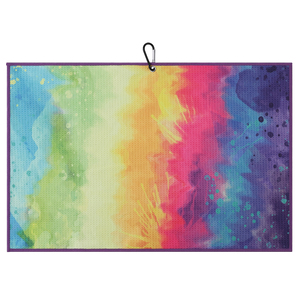 Bán Buôn Gradient Màu Cá Nhân Biểu Tượng Tùy Chỉnh Waffle Sợi Nhỏ Golf Khăn Với Móc - Product Image 3