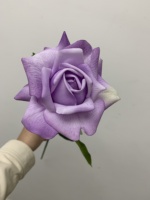 Roses artificielles de haute qualité, roses au toucher réel, rose violette pour le Nouvel An chinois, décoration de fête à domicile, décoration de mariage
