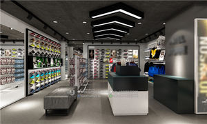 दर्जी बनाया खेल के जूते प्रदर्शन एक-स्थान पर समाधान आपूर्तिकर्ता खुदरा दुकानों के लिए आंतरिक शोरूम अनुकूलित डिजाइन खेल कपड़े - Product Image 3