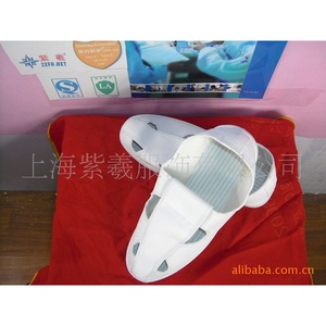 Shanghai factory antistatic shoes PU <b>PVC</b> four-hole cleanroom shoes antistatic breathable cloth shoes dust-free shoes no odor - Product Image 4