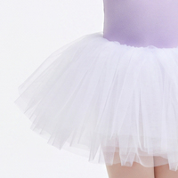 Falda Tutú de Ballet para Niñas, Color Rosa Pálido, 4 Capas de Tul, Cintura Elástica, para Práctica de Danza