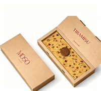 Boîte à brownies, crackers et tiramisu avec couvercle coulissant et poignée, design personnalisé, à emporter