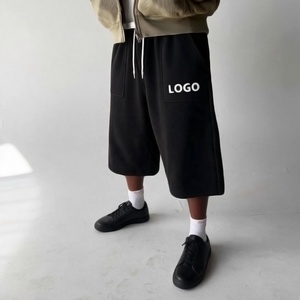 YITE Pantaloncini <span class=keywords><strong>Bermuda</strong></span> 3/4 in Cotone Personalizzati da <span class=keywords><strong>Uomo</strong></span>, Alta Qualità in Spugna Francese, Oversize per Corsa e Palestra - Product Image 2