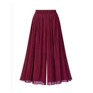 Nouvelle jupe-<span class=keywords><strong>pantalon</strong></span> <span class=keywords><strong>de</strong></span> plage en mousseline plissée oversize <span class=keywords><strong>pour</strong></span> l'été, <span class=keywords><strong>pantalon</strong></span> large décontracté <span class=keywords><strong>pour</strong></span> femme, style décontracté, service OEM tricoté - Product Image 2