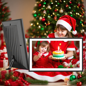 מסגרת תמונה דיגיטלית מפלסטיק בגודל 15.6 אינץ' HD 1920x1080 IPS עם מסך מגע, שעון, שמע MP3, וידאו MP4 וחיבור Wi-Fi - Product Image 1