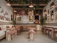 Aménagement intérieur et mobilier de boutique de style bohème pour café, restaurant de confiseries anciennes et magasin de café sur mesure