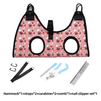 Hamac de toilettage neutre pour animaux de compagnie (chats et chiens) – Tailles petites/moyennes – Matière polyester – Anti-rayures, sûr et doux pour la coupe des ongles