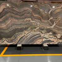 Dalles de marbre brésilien Pierre exotique de luxe pour villa moderne Dalles de quartzite de luxe de route de la soie du Brésil violet