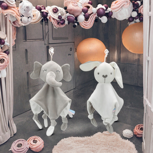 Commerce extérieur Nouveau-né Confort Serviette Super Doux Bébé Éléphant Lapin Peluche Animal Jouets PP Coton Remplissage Sommeil Salive - Product Image 3