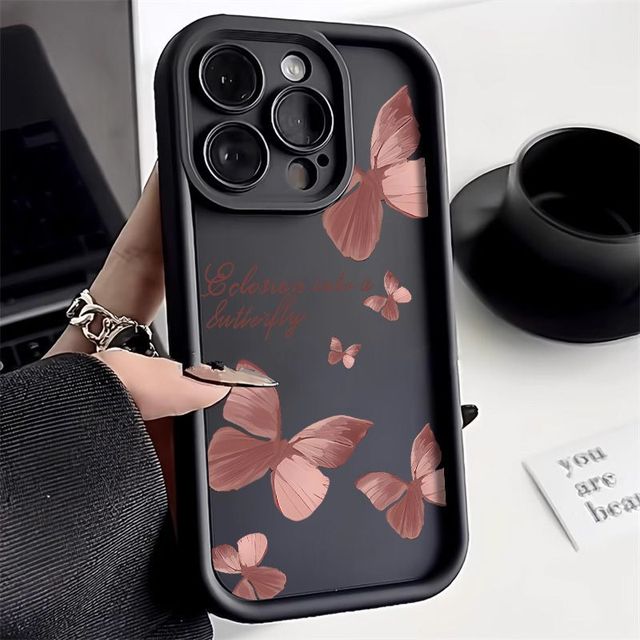 Factory Custom Design UV Printed Shockprook Colorful Butterfly Silicone Phone Case