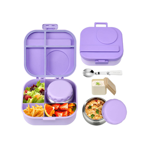 Boîte à lunch empilable personnalisée, très vendue, de qualité alimentaire, à 1 compartiment, pour nouveau-né, chauffable, sans BPA, anti-fuite, compatible micro-ondes et lave-vaisselle - Product Image 1
