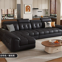 Fauteuil inclinable en cuir tufté manuel, canapé individuel réglable avec porte-gobelet latéral pour home cinéma et salon