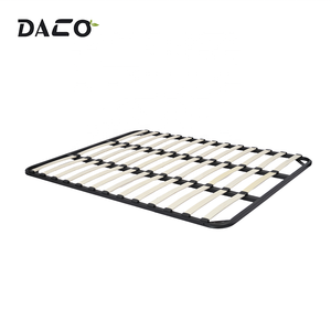 Cadre de lit d'hôtel personnalisé en usine 160x200 cm Assemblage facile Cadre de lits en métal bon marché avec lattes en bois - Product Image 2