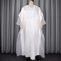 Robe Kaftan Africaine de Luxe pour Femmes AM251116, Col en V, Paillettes, Robe de Soirée Ample, Robe Musulmane, Robe Boubou Dubaï