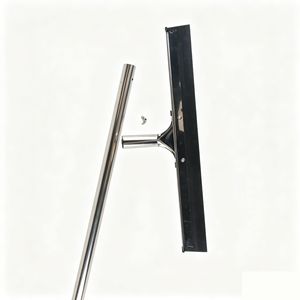 <span class=keywords><strong>Balai</strong></span> de nettoyage en acier inoxydable écologique noir pour sols, toilettes et salles de bain d'hôtel, avec fonction de poussée et de balayage, grande taille, anti-rayures - Product Image 2