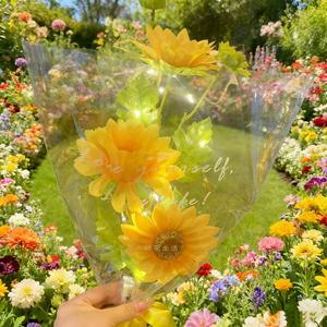 ของขวัญวันวาเลนไทน์และวันแม่สุดสร้างสรรค์: ของเล่นเทศกาล - ดอกทานตะวันเสมือนจริงพร้อมไฟ ของเล่นเรืองแสง ดอกทานตะวันหกหัว - Product Image 4