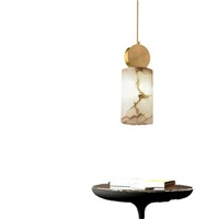 Lámpara Colgante de Mármol Minimalista Moderna Nórdica de Latón Dorado de Lujo para Sala de Estar, Gran Venta