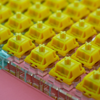 Interruptor de Teclado mecánico para juegos de ordenador, tapa de KS-26 de alta calidad, dorado, amarillo, dorado, marrón, GATERON, 3 pines