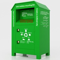 Poubelle de recyclage écologique JUNMAN en acier galvanisé pour l'extérieur, avec capteur tactile, pour vêtements, livres et dons