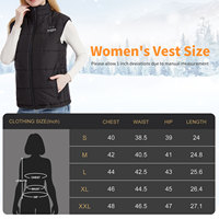 Gilet chauffant électrique USB unisexe, chaud pour l'hiver, lavable, batterie rechargeable 7,4 V, gilet chauffant en duvet pour femmes