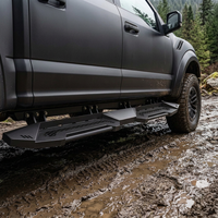 Marchepieds latéraux tout-terrain en acier inoxydable noir mat antidérapants, kit complet à visser, testés 150 kg, pour Hilux Ford