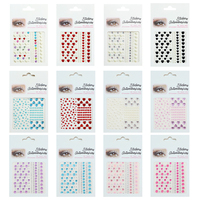 Autocollants Cœur Scintillant pour le Visage, Décorations Diamant Auto-Adhésives, Ornements Artisanaux DIY, Accessoires Brillants pour Ongles, Fête Costumée OEM