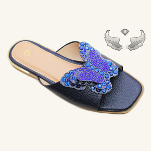 Chaussons décontractés quotidiens - Chaussures plates tendance pour femmes - Nouveaux chaussons plats pour femmes avec strass - Sandales - Product Image 5