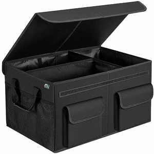 Collapsible Folding <b>Car</b> <b>Boot</b> Organiser Trunk <b>Bag</b> with Lid Storage <b>Bag</b> Travel - Product Image 1