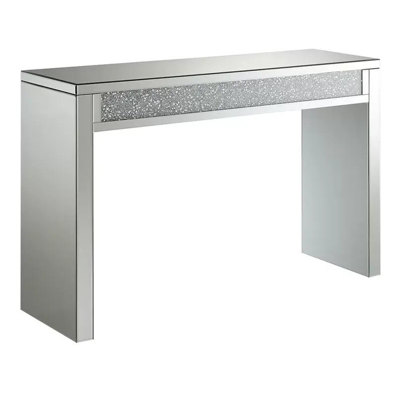 Hot Koop Luxe Hal Hedendaagse Spiegel Console Tafel Luxe Amerikaanse Stijl Mirrored Console Tafels Met Rgb Led Licht
