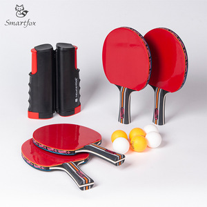 Professional Durable <b>Table</b> <b>Tennis</b> Racket <b>Set</b> Two Rackets Three Balls Wood High Elastic Horizontal Racket Training Rubber - Product Image 5