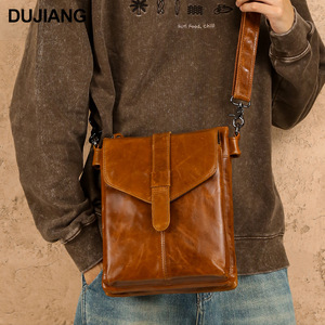 Dujiang Genuine Leather Crossbody <b>Bag</b> <b>Large</b> Capacity Men's <b>Shoulder</b> <b>Bag</b> For Leisure Travel Summer 2025 - Product Image 2