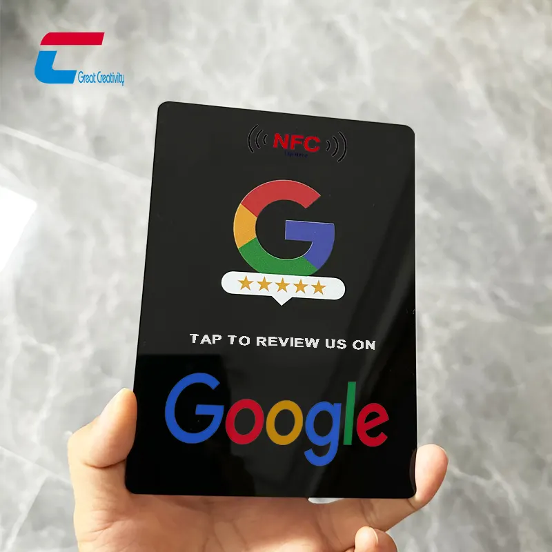 Programa Google NFC Review tag Ntag 213 Acrílico NFC menú display tag for Order / Good Google Review