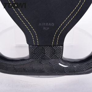 Volant en cuir suédé en fibre de carbone pour VW GOLF MK7 GTI GTD GTS <span class=keywords><strong>GOLF7</strong></span> <span class=keywords><strong>R</strong></span> <span class=keywords><strong>R</strong></span>-Line - Product Image 3