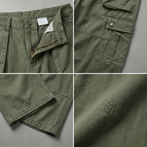 Supplier Low Price Vintage Washed Baggy Cargo Jorts Men Hip Hop Multi Pocket Utility Wide Leg Skater Casual Streetwear Shorts - Product Image 4