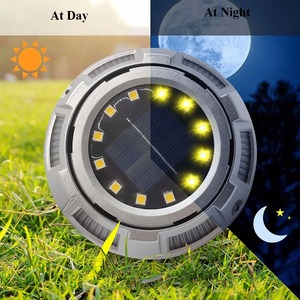 Luz de cubierta de muelle solar mejorada, 12 + 6 LED, luz de Psthway Solar, lámpara de marcador de carretera para exteriores, impermeable para acera, pasarela, decoración de jardín - Product Image 3