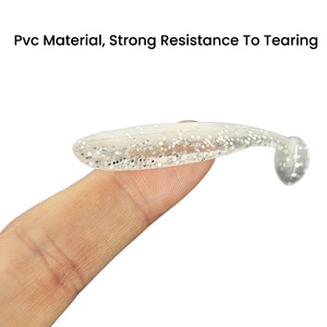High Quality 1.1G/1.5G/2G 5 Colors <strong>Soft</strong> Fishing <strong>Lure</strong> T Tail <strong>Soft</strong> Bait With Bright Reflective Sequins - Product Image 3