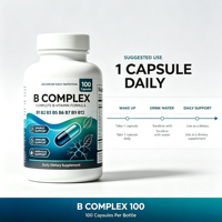 EN STOCK K-green Super B Complex Vitamines pour adultes 100 capsules Complément alimentaire pour soutenir le métabolisme énergétique