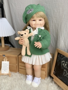 Niños pezón chupando bailarina Chukly niñas niño <span class=keywords><strong>porcelana</strong></span> tres niños pequeños 20cm plástico humano Amigurumi vinilo Reborn muñeca - Product Image 6