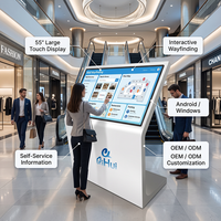 21,5 İnç Monitörlü Dokunmatik Self Servis Kiosk Ayaklı İnteraktif Dijital Tabela Terminali Ofis Dizin Görüntüleme Sistemi
