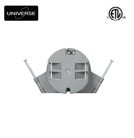 UNIVERSE HJ18SCG Boîtier électrique de plafond rond en PVC 1 poste - Boîtier de commutation et de jonction avec clous intégrés 179x98x70mm