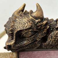 Figurine Dragon Endormi en Resine Decoration Bibliotheque Bureau Maison Fantaisie Occidentale Statue Dragon Creative Ornement