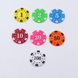 Jetons de jeu de poker Mahjong en plastique de 39 mm avec logo personnalisé, impression UV, vente directe d'usine, jetons de Texas Hold'em - Product Image 4