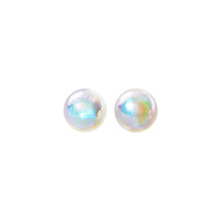 Boucles d'oreilles en argent S925, géométriques, sirène, princesse, perles synthétiques
