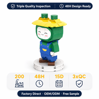Kits de modèles à assembler en blocs de construction en plastique personnalisés en usine, figurines de collection, jouets tendance, figurines de mascotte IP, figurines d'art de bureau et objets de présentation