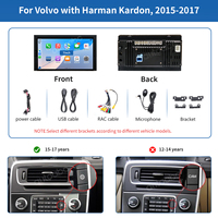 Lecteur multimédia DVR Linux 7 pouces avec navigation et écran tactile pour Volvo V60 V40, autoradio style OEM, CarPlay, Android Auto