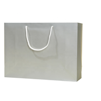 Sacs en papier cadeaux de remerciement en blanc avec logo personnalisé de boutique de luxe en gros pour l'emballage de chaussures et de vêtements estampage à chaud et utilisation d'exposition